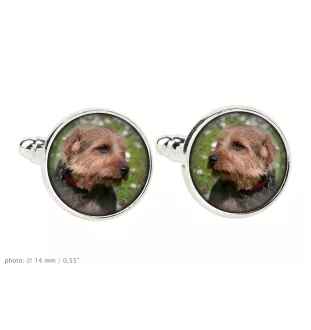 Norfolk Terrier - Manschettenknöpfe in einer Schachtel, handgefertigter Schmuck, Produkt der Marke Art-Dog