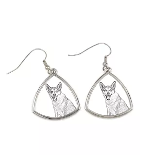 Norwegian Lundehund, Norsk Lundehund - dog earrings, hanging earrings with a picture, personalized jewelry with Art-Dog brand print