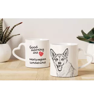 Chien norvégien de macareux, Lundehund - tasse avec chien, une tasse adorable avec une anse en forme de cœur, un cadeau universel de la marque Art-Dog