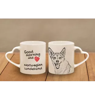 Chien norvégien de macareux, Lundehund - tasse avec chien, une tasse adorable avec une anse en forme de cœur, un cadeau universel de la marque Art-Dog