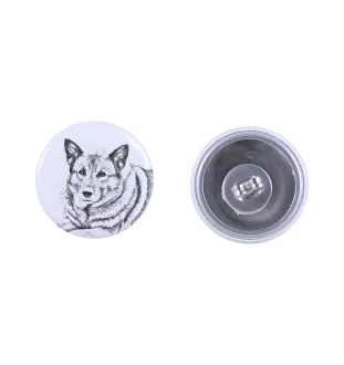 Norwegischer Elchhund, Grahund, Norwegian Elkhound - einzigartige Hund-Ohrringe, Ihr Haustier als Schlüsselanhänger, Eigenmarke Art-Dog