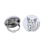 Norwegian Elkhound, Norsk elghund, Gray Norwegian Elkhound - women's jewelry with a dog portrait, handmade product, possibility to add your own photo, Art-Dog brand