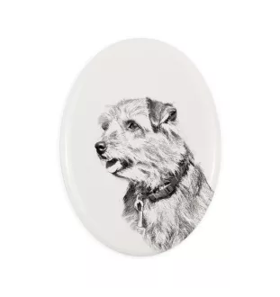 Norfolk Terrier - commemorative plaque with a photo of a dog, tombstone with a print, personalized oval plaque from the Art-Dog brand