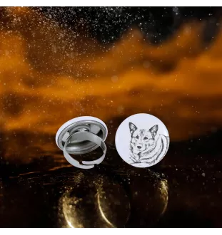 Norwegian Elkhound, Norsk elghund, Gray Norwegian Elkhound - women's jewelry with a dog portrait, handmade product, possibility to add your own photo, Art-Dog brand