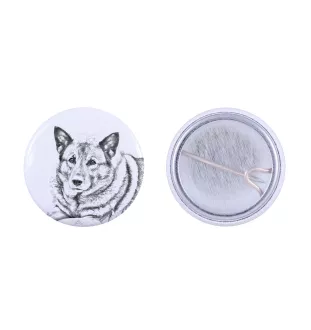 Norwegischer Elchhund, Grahund, Norwegian Elkhound - Anstecknadel mit Ihrem Hund, fügen Sie Ihr eigenes Foto hinzu, Marke Art-Dog