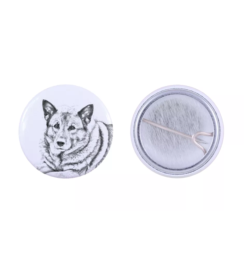 Elkhund przypinka z psem mała Art-Dog