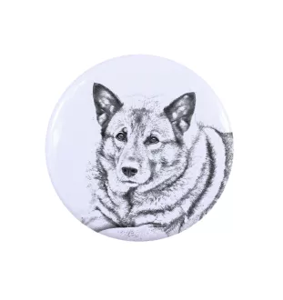 Elkhund przypinka z psem mała Art-Dog