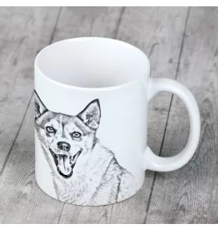 Chien norvégien de macareux, Lundehund - tasse avec chien, une tasse adorable avec une illustration, un cadeau avec votre photo de la marque Art-Dog