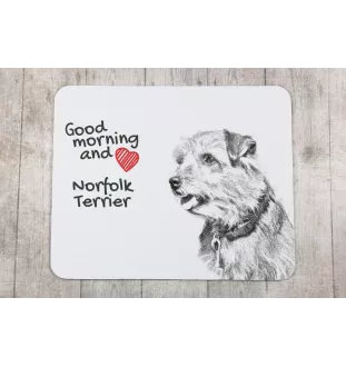 Norfolk Terrier - Mauspad mit Druck, personalisiertes Mauspad mit Hund, einzigartiges Gadget für Büroangestellte von Art-Dog.