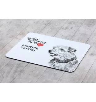 Norfolk Terrier - Mauspad mit Druck, personalisiertes Mauspad mit Hund, einzigartiges Gadget für Büroangestellte von Art-Dog.