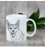 Norwegian Lundehund, Norsk Lundehund - cup with a dog, cheerful cup for a dog lover, personalized gift from the Art-Dog brand