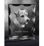 Norfolk Terrier - Kristall mit einem Hundebild, Glasstatuette mit einem Bild, einzigartiger Bilderrahmen der Marke Art-Dog