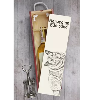 Elkhund pudełko na wino z psem Art-Dog