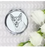 Chien norvégien de macareux, Lundehund - miroir de poche avec chien, miroir personnalisé pour sac à main, miroir compact avec impression de la marque Art-Dog