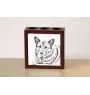 Norwegischer Elchhund, Grahund, Norwegian Elkhound - Stifthalter mit Hund, Schreibtischorganizer mit Aufdruck, personalisierte Schreibtischdekoration der Marke Art-Dog