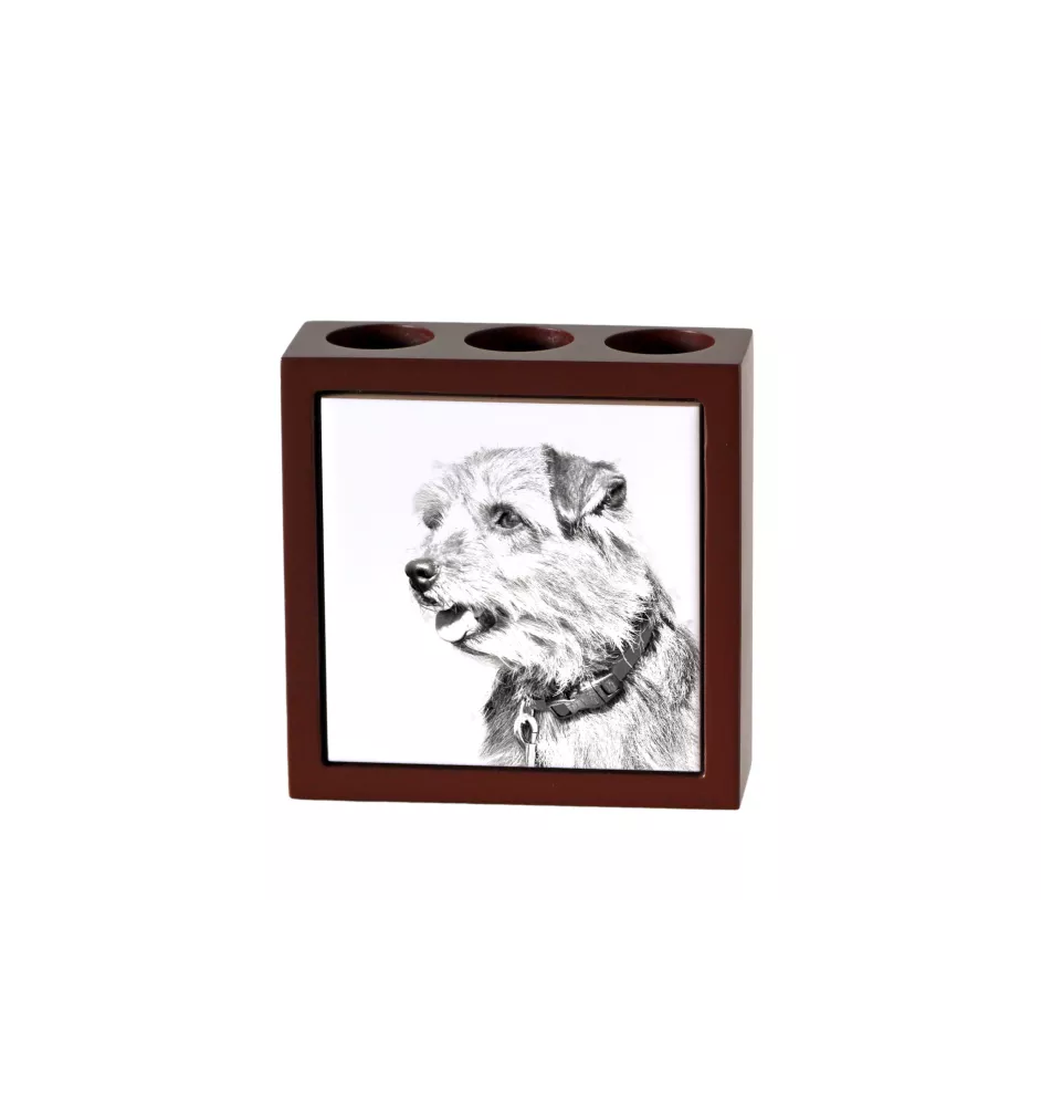 Norfolk Terrier - Stifthalter mit Hund, Schreibtischorganizer mit Aufdruck, personalisierte Schreibtischdekoration der Marke Art-Dog