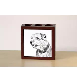 Norfolk Terrier - Stifthalter mit Hund, Schreibtischorganizer mit Aufdruck, personalisierte Schreibtischdekoration der Marke Art-Dog