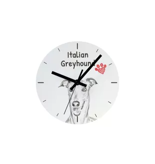 Norwegischer Elchhund, Grahund, Norwegian Elkhound - Wanduhr mit Hund, Regal Uhr mit Druck, personalisierte Hausdekoration von Art-Dog.