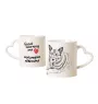 Norwegian Elkhound, Norsk elghund, Gray Norwegian Elkhound - cup with a dog, adorable cup with a heart-shaped handle, universal gift from the Art-Dog brand