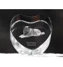 Norwegian Elkhound, Norsk elghund, Gray Norwegian Elkhound - a photo of a dog in crystal, crystal heart, unique photo frame from the Art-Dog brand