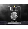 Norfolk Terrier - Candle holder with dog photo, crystal tealight holder, personalised gift by Art-Dog brand