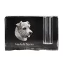 Norfolk Terrier - Pen stand, crystal organiser with dog photo, unique desk decoration by Art-Dog brand