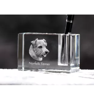 Norfolk Terrier penholder kryształowy z psem Art-Dog
