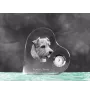 Norfolk Terrier - crystal clock with a dog picture, heart-shaped shelf clock, personalized standing clock by Art-Dog brand