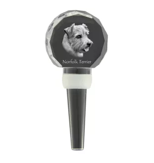 Norfolk Terrier - Kristallflaschenverschluss, einzigartiger Weinverschluss mit Foto, personalisiertes Geschenk für Sommelier der Marke Art-Dog