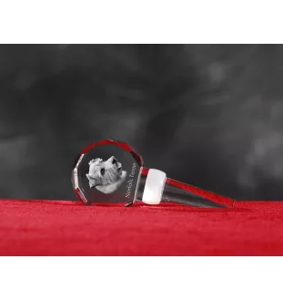 Norfolk Terrier - Bouchon de bouteille en cristal, bouchon de vin unique avec photo, cadeau personnalisé pour sommelier par la marque Art-Dog