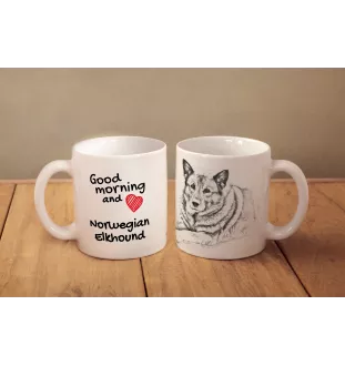 Chien d'élan norvégien - tasse avec chien, tasse avec photo, cadeau personnalisé de la marque Art-Dog