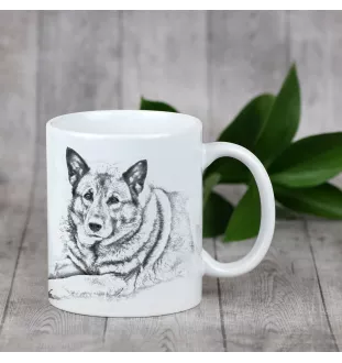 Norwegischer Elchhund, Grahund, Norwegian Elkhound - Tasse mit Hund, Tasse mit Bild, personalisiertes Geschenk der Marke Art-Dog