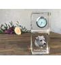Norfolk Terrier - crystal clock with a photo, a photo of a dog in crystal, personalized desk clock by Art-Dog brand