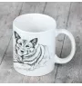 Norwegian Elkhound, Norsk elghund, Gray Norwegian Elkhound - cup with a dog, cup with a photo, personalized gift from the Art-Dog brand