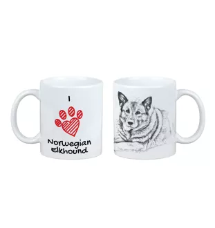 Norwegischer Elchhund, Grahund, Norwegian Elkhound - Tasse mit Hund, entzückende Tasse mit Grafik, Geschenk mit Ihrem Foto von der Marke Art-Dog