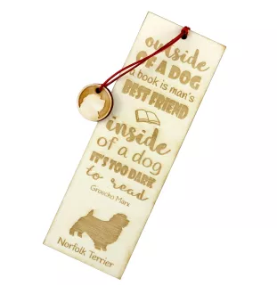 Norfolk Terrier - Lesezeichen mit Hund, personalisiertes Lesezeichen, Geschenk für Bücherwurm von der Marke Art-Dog