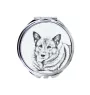 Chien d'élan norvégien - miroir de poche avec chien, miroir personnalisé pour sac à main, miroir compact avec impression de la marque Art-Dog
