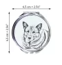 Chien d'élan norvégien - miroir de poche avec chien, miroir personnalisé pour sac à main, miroir compact avec impression de la marque Art-Dog
