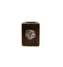 Norfolk Terrier - wooden candle holder with a dog, a unique souvenir after losing a dog, a handicraft from the Art-Dog brand