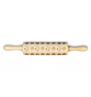 Norfolk Terrier - patterned rolling pin with a dog, rolling pin for dough and ceramics, a gift for a pastry chef from the Art-Dog brand