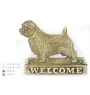 Norfolk Terrier - a door sign with a dog, a brass welcome plaque, a unique sign with the inscription Welcome from the Art-Dog brand