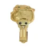 Norfolk Terrier - brooch with a clip, gold-plated holder for a start number, a gift for a dog show by Art-Dog brand.
