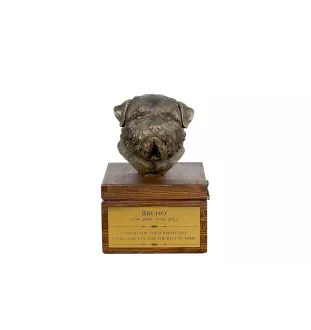 Norfolk Terrier - urne pour les cendres du chien avec une statuette, petite urne pour chien, urne personnalisée avec le buste du chien de la marque Art-Dog