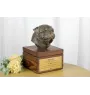Norfolk Terrier - Eine Ascheurne für Hunde mit einer Statuette, eine kleine Urne für Hunde, eine personalisierte Urne mit dem Porträt eines Hundes von der Marke Art-Dog.