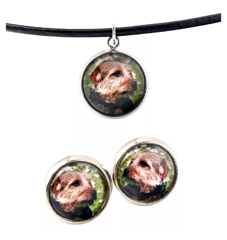 Norfolk Terrier - boîte à bijoux avec votre photo, ensemble collier et boucles d'oreilles, produits personnalisés de la marque Art-Dog