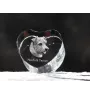 Norfolk Terrier serce kryształowe z psem Art-Dog