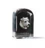 Norfolk Terrier - crystal cube with a photo, photo of a dog in crystal, cubic paperweight from Art-Dog brand