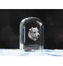 Norfolk Terrier - crystal cube with a photo, photo of a dog in crystal, cubic paperweight from Art-Dog brand