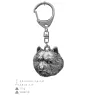 Norwich Terrier, Terrier de Norwich - Porte-clés argenté avec chien, décoration de sac à main, pendentif de sac à dos par la marque Art-Dog