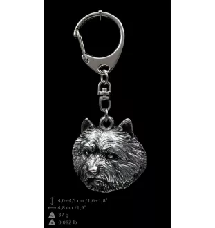 Norwich Terrier, Terrier de Norwich - Porte-clés argenté avec chien, décoration de sac à main, pendentif de sac à dos par la marque Art-Dog
